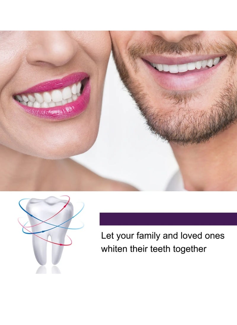 EELHOE Purple Corrector Toothpaste 50ml V34 Teeth Color Correcting Toothpaste Teeth Whitening Purple Serum Yellow Teeth Colour Correcting Whitening Gel Remove Tea Coffee Stains Oral Care  - Image 4
