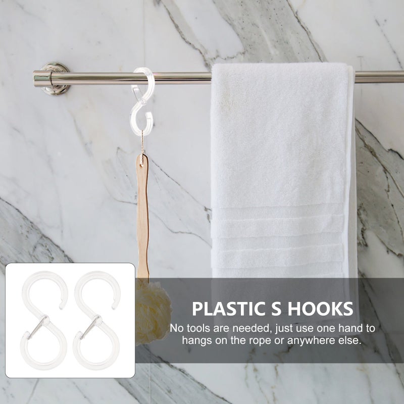 8PCS البلاستيك s hooks pp السنانير s على شكل السنانير s شنقا السنانير لحقائب الملابس - Image 3