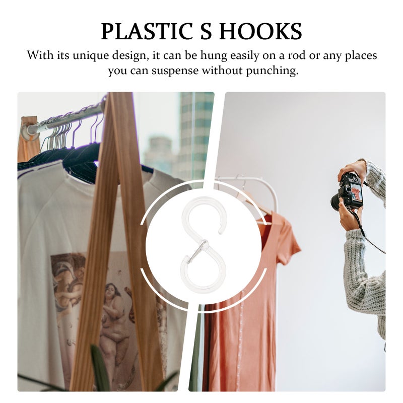 8PCS البلاستيك s hooks pp السنانير s على شكل السنانير s شنقا السنانير لحقائب الملابس - Image 1