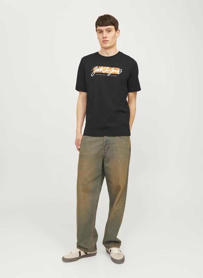 JACK & JONES Jjtiley Graphic Printed Short Sleeve T-Shirt