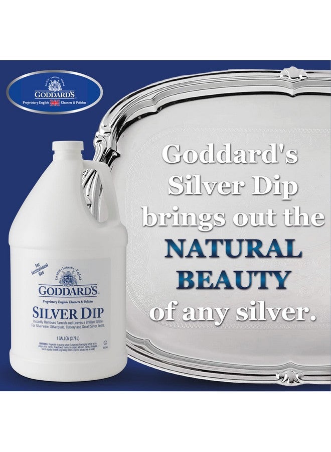 GODDARD'S Goddard’s Silver Cleaner Dip - Silver Jewelry Cleaner Solution for Hard-to-Reach Silverplate, Cutlery & Small Items - Professional Use Silver Tarnish Remover - Silverware Cleaning Supplies (1 Gal)  - Image 1