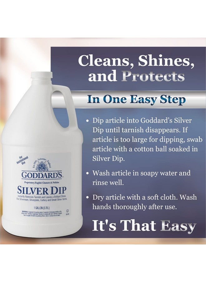 GODDARD'S Goddard’s Silver Cleaner Dip - Silver Jewelry Cleaner Solution for Hard-to-Reach Silverplate, Cutlery & Small Items - Professional Use Silver Tarnish Remover - Silverware Cleaning Supplies (1 Gal)  - Image 2
