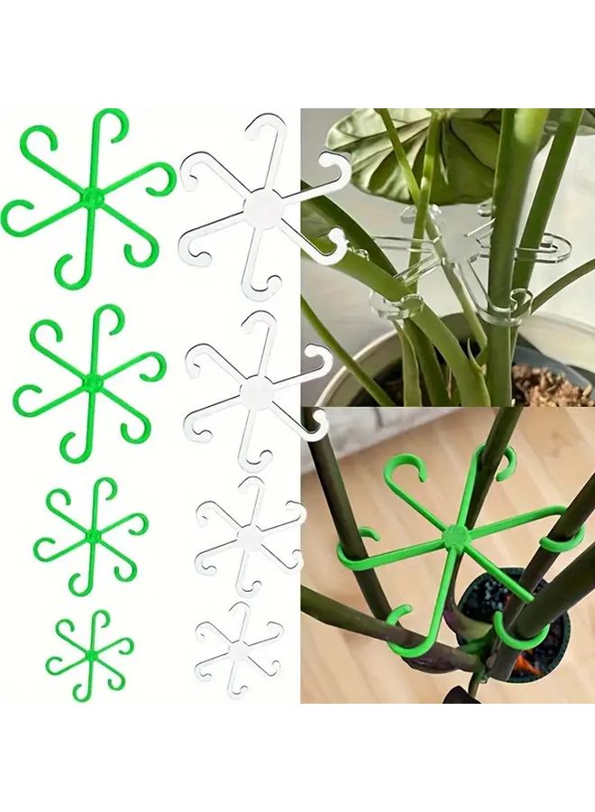 Green Plant Support Clips 4 Pack Durable Plastic Frame For Indoor Outdoor Climbing Plants - Image 1