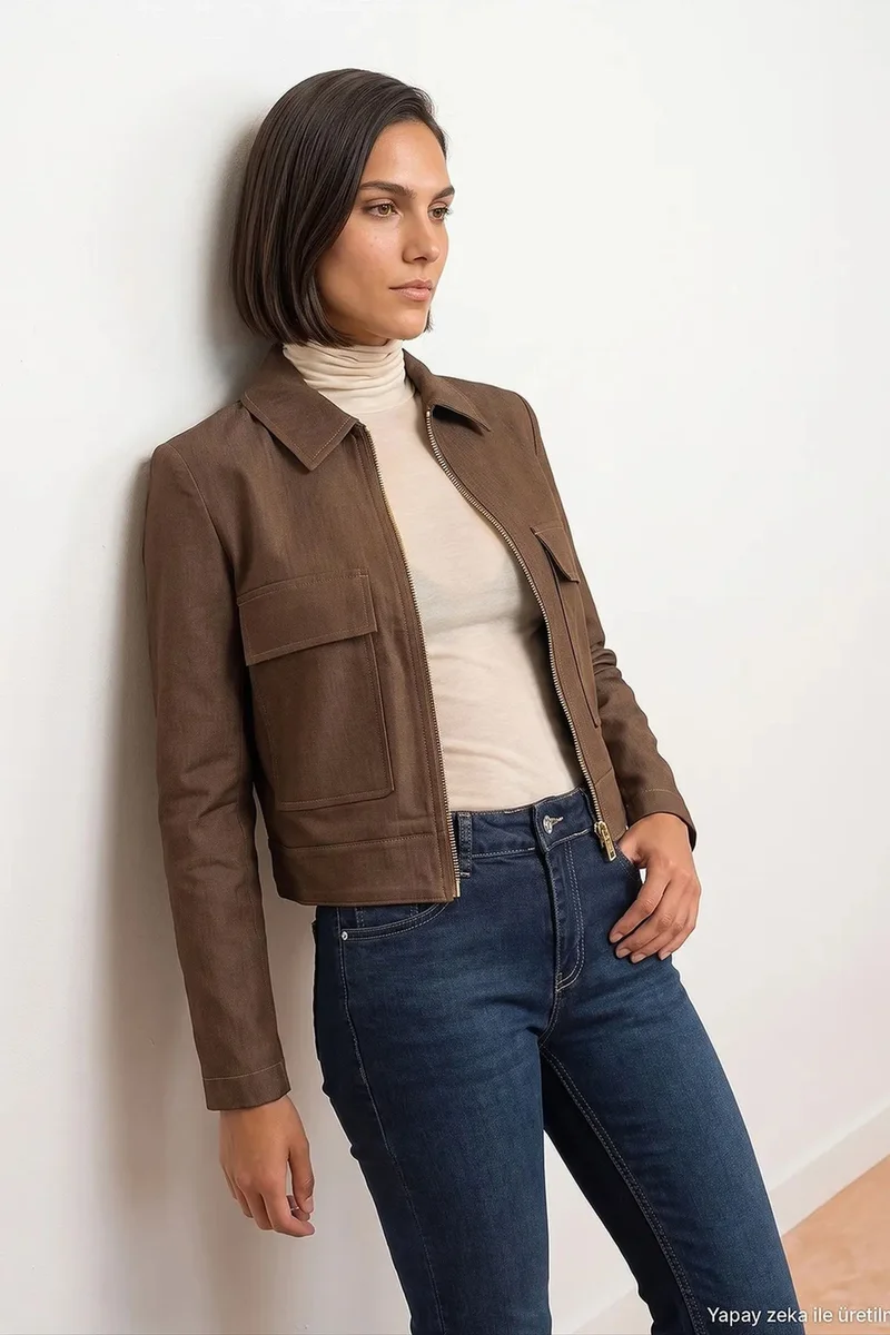 Dilvin Walnut Brown DILVIN Women’s Jacket for Women | Best Price UAE