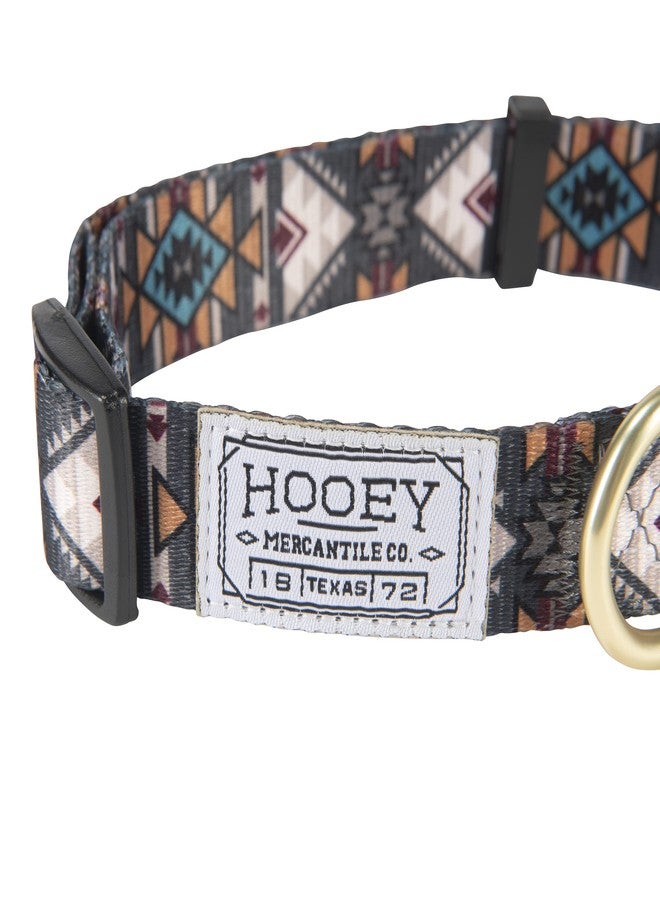 Hooey Nomad Dog Collar, Durable Polyester Webbing Collar with Graphic-Inspired Prints, Beluga Monterey, Large - Image 2