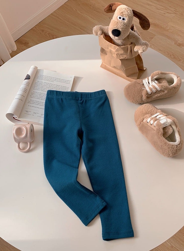 إسكدنيا الأطفال الملابس الداخلية الحرارية الصلبة الملونة السراويل القطنية الناعمة طويلة جونز أسفل الطفل بيجامة بنطلون جينز أزرق