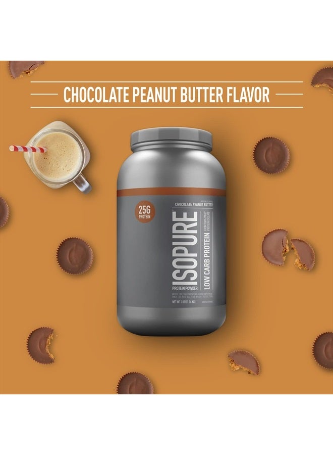 Isopure Protein Powder, Low Carb Whey Isolate with Vitamin C & Zinc for Immune Support, 25g Protein, Keto Friendly, Chocolate Peanut Butter, 40 Servings, 3 Pounds (Packaging May Vary) - Image 2