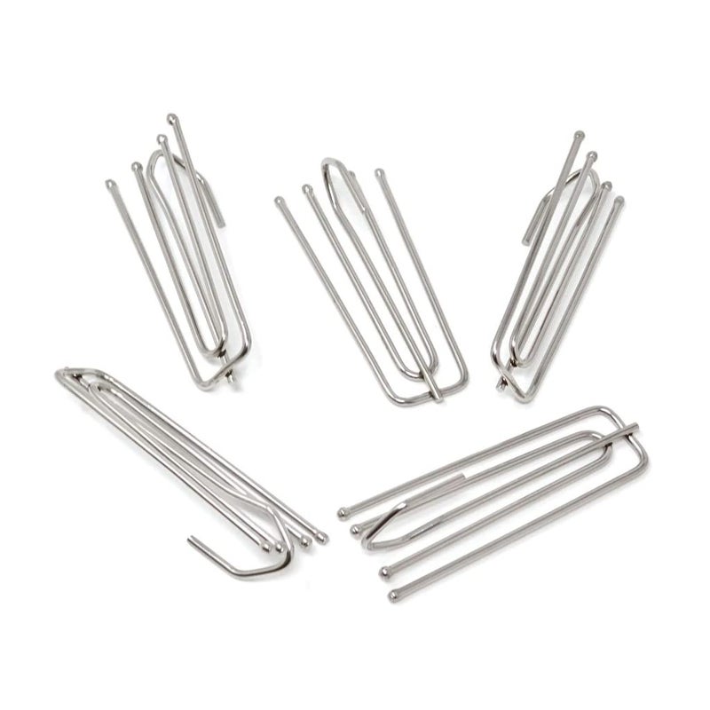 Mateda Stainless Steel Curtain Pleater Tape Hooks, 4 Prongs Pinch Pleat Hook ClipTraverse Pleater 4 End Hooks (30Pcs) - Image 5