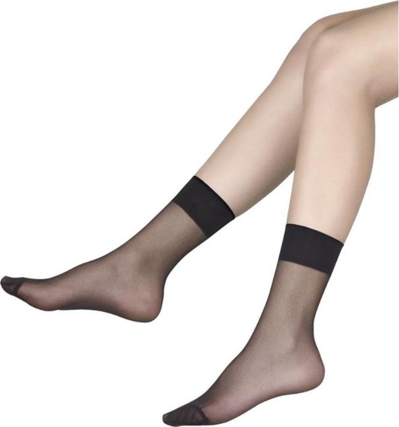 Müjde 12 Pieces Black Color Thin Socks 