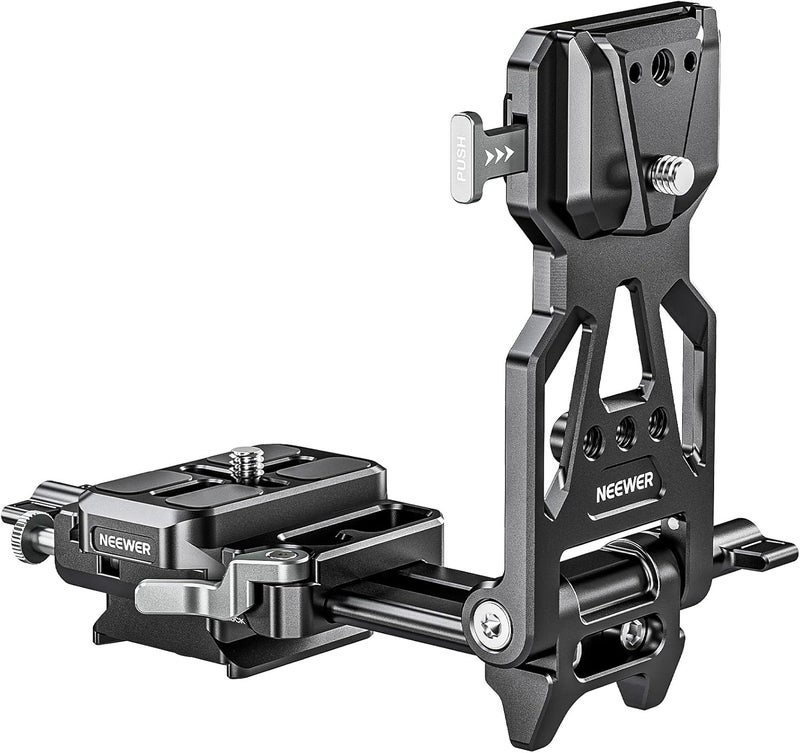 Advanced compact design V Mount Battery Plate with Arca Type Quick Release Plate, Foldable V Lock Mounting Adapter for PS099E, Compatible with Camera Cage Video Rig Accessories DJI RS4 RS3 Gimbal, PS015 PRO Market need oriented construction - Image 1