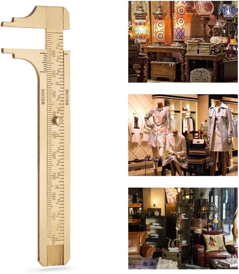 klarako Vernier Caliper - Digital Caliper Precise, 1Pc Brass Sliding Gauge Vernier Caliper Ruler Measuring Tool Double Scales Mm/Inch(80mm) - Image 4