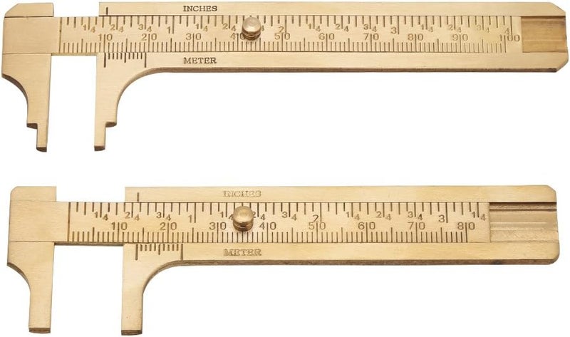 klarako Vernier Caliper - Digital Caliper Precise, 1Pc Brass Sliding Gauge Vernier Caliper Ruler Measuring Tool Double Scales Mm/Inch(80mm) - Image 1