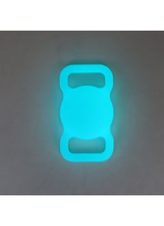 Applicable AirTag Protective Cover For Apple Airtags Silicone Air Anti-lost Device Tag Positioning Tracker Cat Collar-Color:Luminous Blue-Applicable Model:airtag