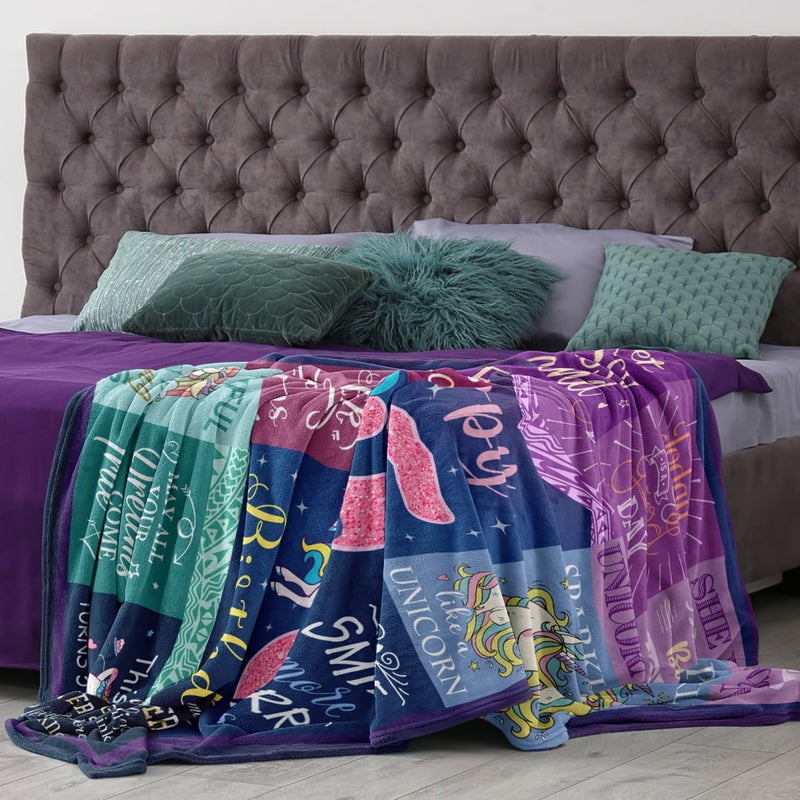 Solzien 5 Year Old Girl Birthday Gift Ideas Blanket 50""x40""  Birthday Gifts for 5 Year Old Girls  5 Year Old Girl Birthday Gifts  5th Birthday Gifts for Girls  5th Birthday Decorations Girl - Image 2
