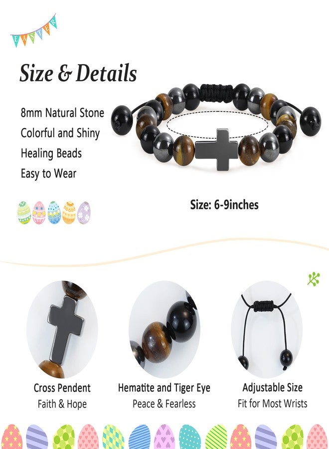 BAYLAY Easter Gifts for Teen Boys Men - Easter Basket Essentials Stuffers Fillers for Teens Boys Cross Bracelet for Boy Religious Christian Gift - Image 5