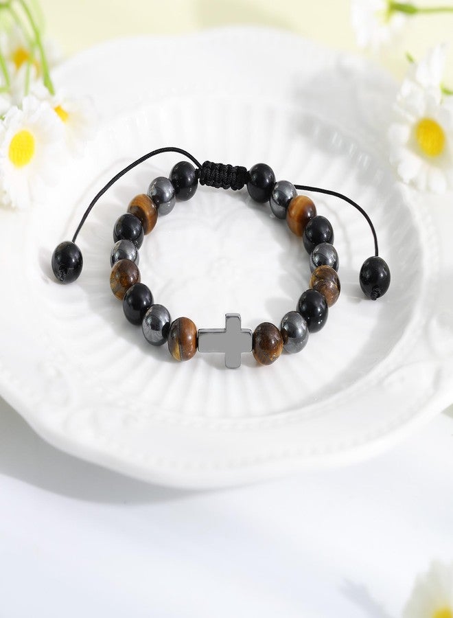 BAYLAY Easter Gifts for Teen Boys Men - Easter Basket Essentials Stuffers Fillers for Teens Boys Cross Bracelet for Boy Religious Christian Gift - Image 4
