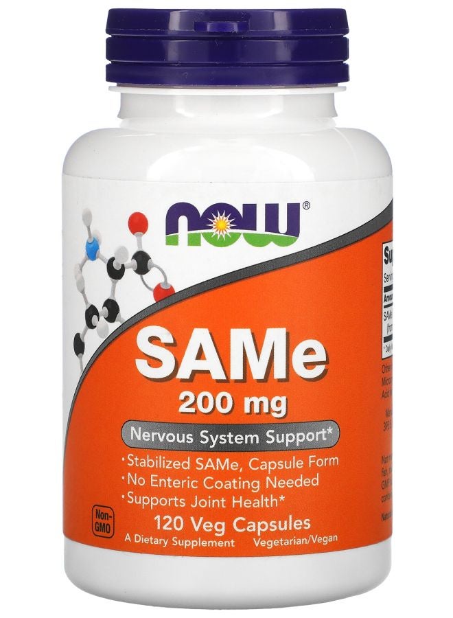 now SAMe (Disulfate Tosylate) 200 mg 120 Veg Capsules