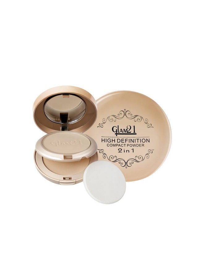 Glam 21 - Glam21 High Definition Compact Powder 2In1 20G Longlasting Mate Finish With Smooth Satin Texture - Image 1
