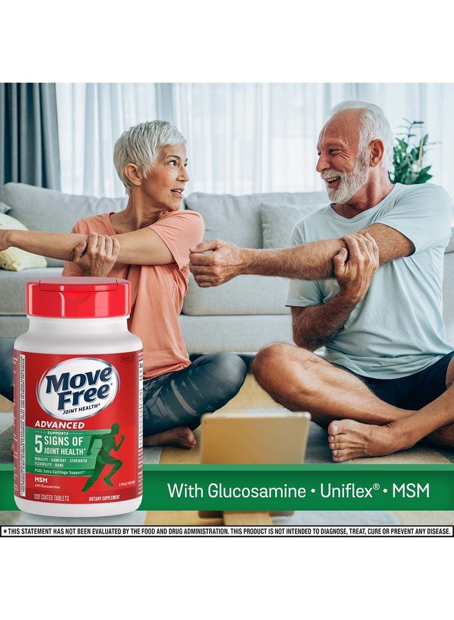 موف فري مكمل غذائي موف فري المتطور لدعم المفاصل، الجلوكوزامين كوندرويتين MSM، يدعم الحركة والراحة والقوة والمرونة والعظام - 120 قرصًا (عبوة من 3 قطع) - Image 2