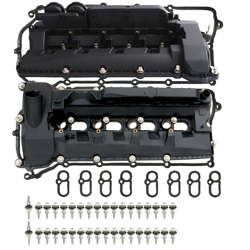 غطاء صمام MITZONE الجانب الأيسر والجانب الأيمن متوافق مع لاند روفر LR4 رينج روفر سبورت 2010-2021 5.0L V8 استبدال LR041443 LR010784