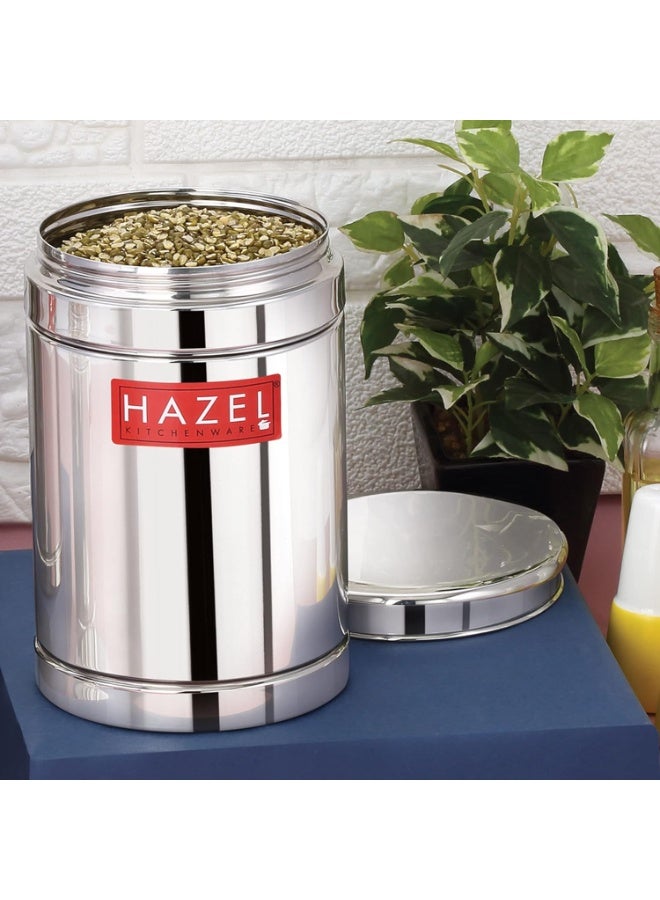 HAZEL Stainless Steel Airtight Container | 800 ml Steel Storage Box For Kitchen | Steel Container Jar For Kitchen Storage | Ideal For Storing Rice, Cereal, Pulse, Snacks - Image 2