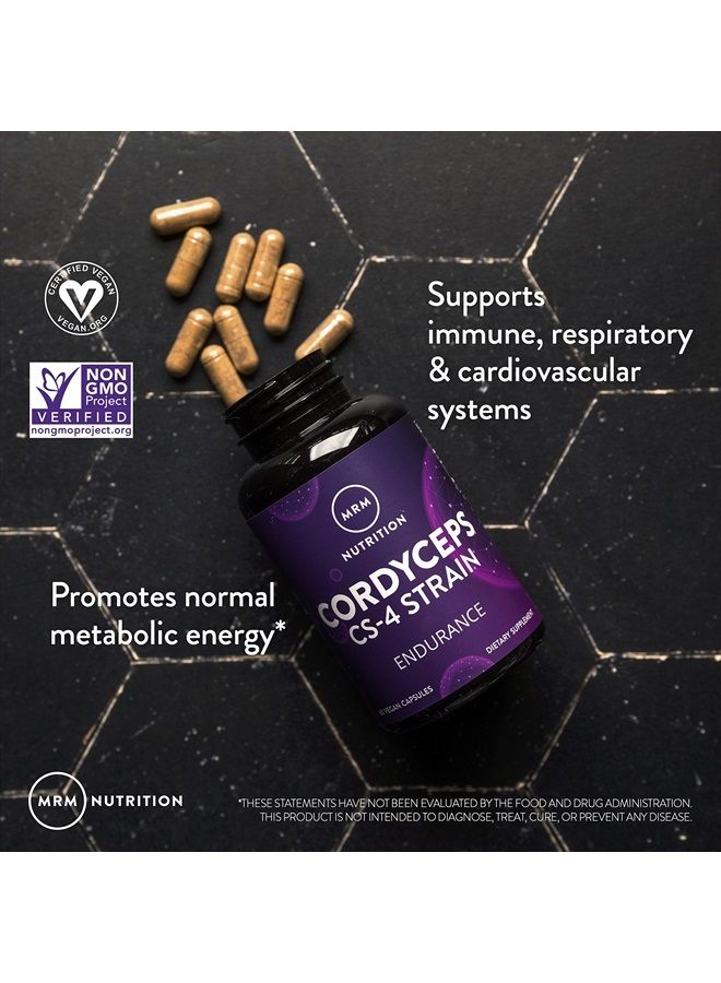 MRM Nutrition Cordyceps | CS-4 Strain | Endurance | Adaptogens | Mushrooms | Energy + Endurance | Vegan | 60 Servings - Image 4