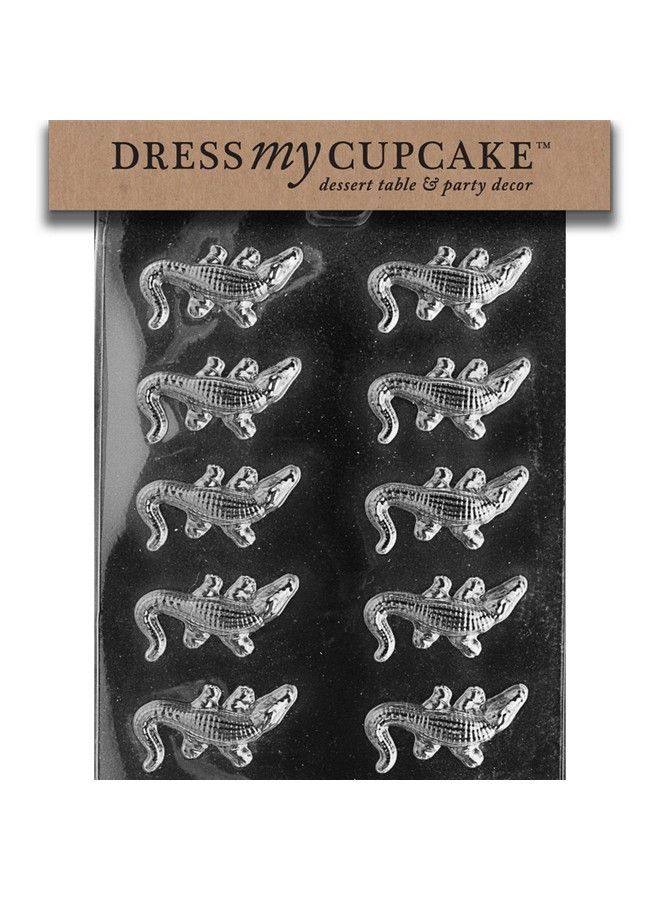 Dress My Cupcake Chocolate Candy Mold Small Alligators  - Image 2