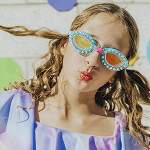 Bling 2O Girls' Purple Rockstar Kids Swimming Goggles (Ages 3+ up) - UV Protection, Latex-Free, 100% Silicone Material - Includes Anti-Fog & Adjustable Head Strap - Image 4