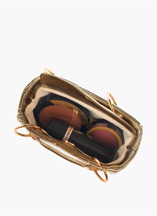 Flora Bella By Shoexpress Girls Quilted Crossbody Bag with Chain Strap and Top Handles Ramadan Collection