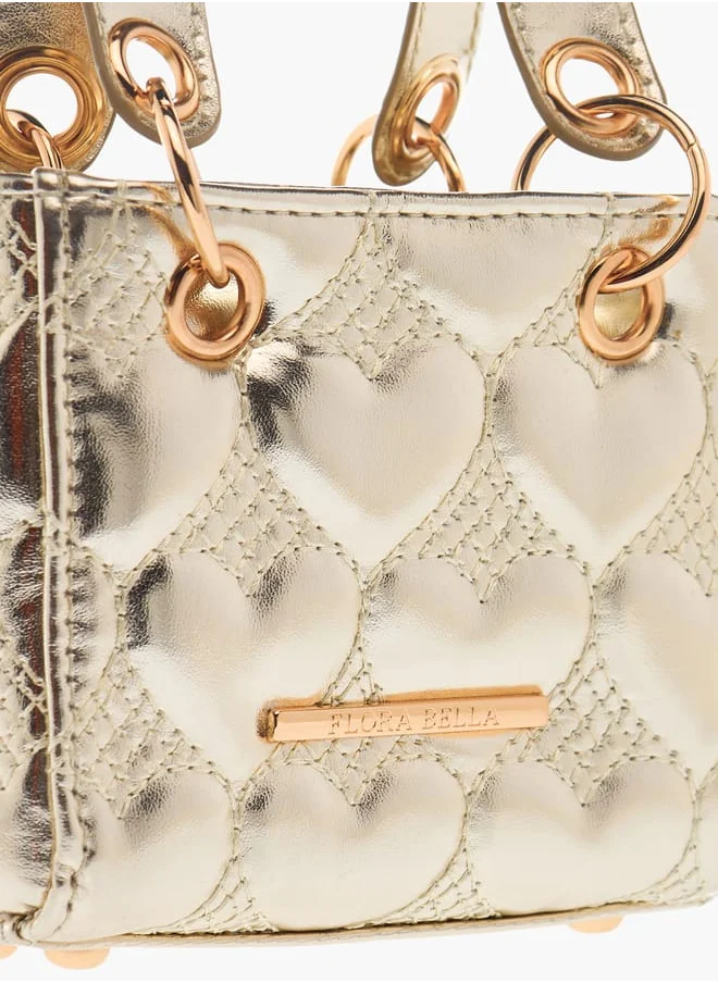 Flora Bella By Shoexpress Girls Quilted Crossbody Bag with Chain Strap and Top Handles Ramadan Collection