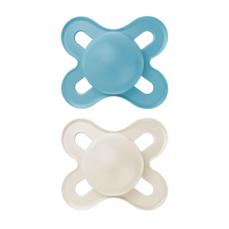 MAM Original Start Matte Baby Pacifiers, Binky for 0-3 Months, BPA-Free Silicone Nipple, Easy to Clean, Best for Newborn Babies, Developed with Medical Experts, 2 Count Binkies with Sterilizer Case - Image 1