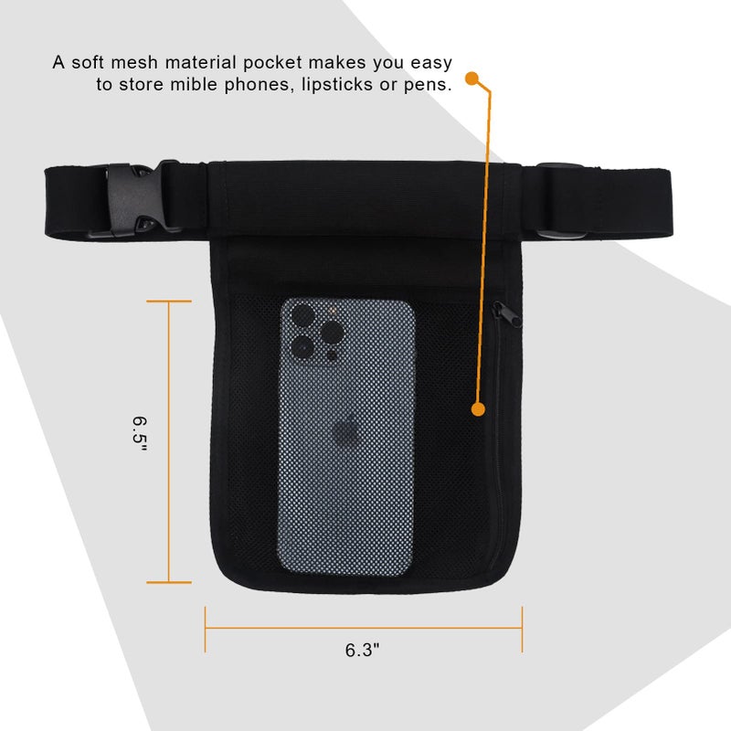 wearwan حزام زيت التدليك WEARWAN، حزام تدليك قابل للتعديل ومتين، مستلزمات معالج التدليك الأنيقة (2B-أسود) - Image 3