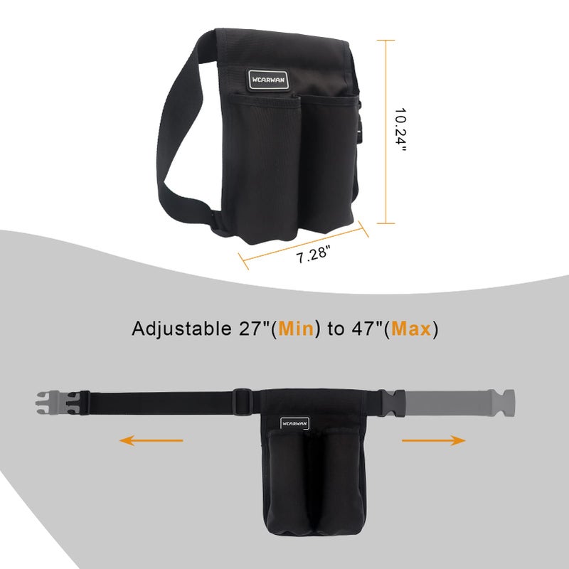 wearwan حزام زيت التدليك WEARWAN، حزام تدليك قابل للتعديل ومتين، مستلزمات معالج التدليك الأنيقة (2B-أسود) - Image 4