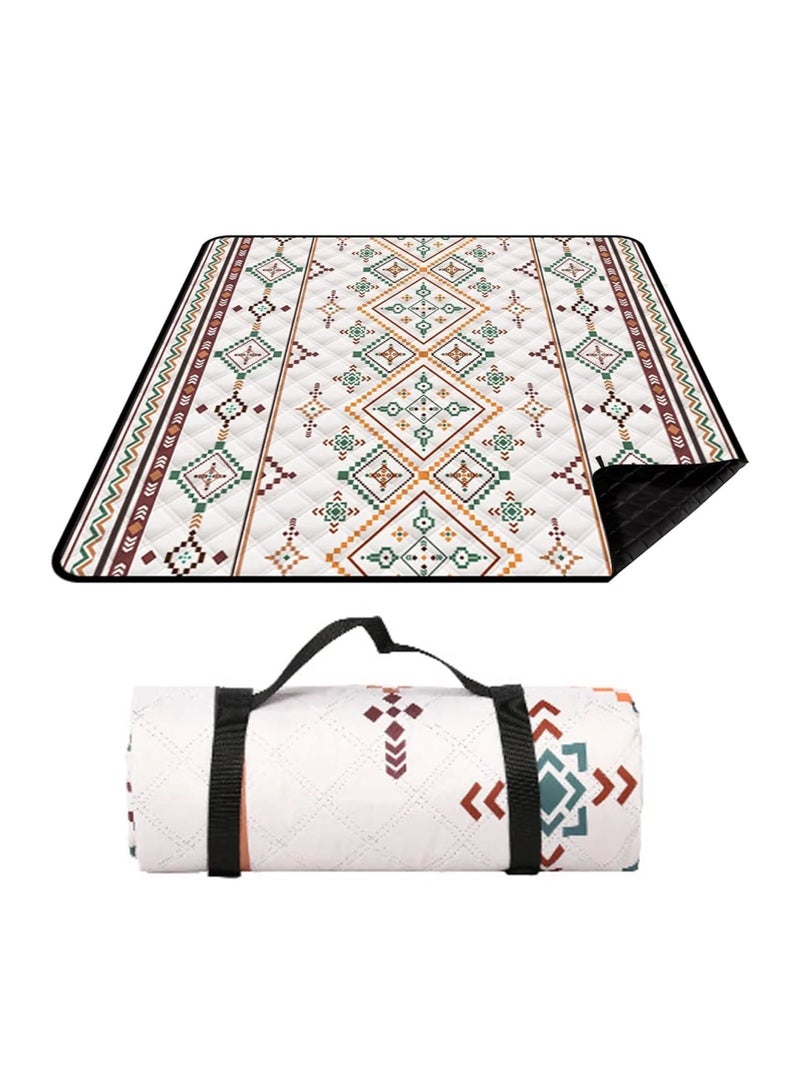 Barakah Picnic Blanket, Large Beach Blanket Outdoor Picnic Mat, Waterproof Foldable Blankets with Carrying Handle for Beach, Camping, Grass Lawn, Hiking, Park, 200x200CM - Image 1