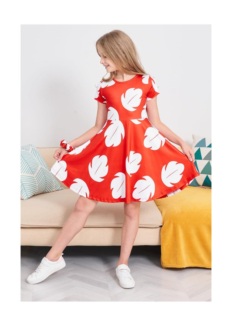 Y&D LiloandStitch Costume Dress Outfits With Accessories Dress Up Set Family Birthday Cosplay Party - Image 3