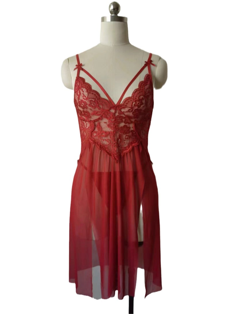 Lingerie nightgown lace pajamas dress pajamas - Image 1