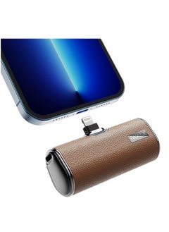 iWalk iWALK Small Portable Power Bank 4500mAh Power Bank, Lightining-Type Leather-Brown  - Image 3