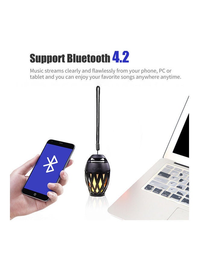 NIBEMINENT LED Flame Bluetooth Speaker Black  - Image 3