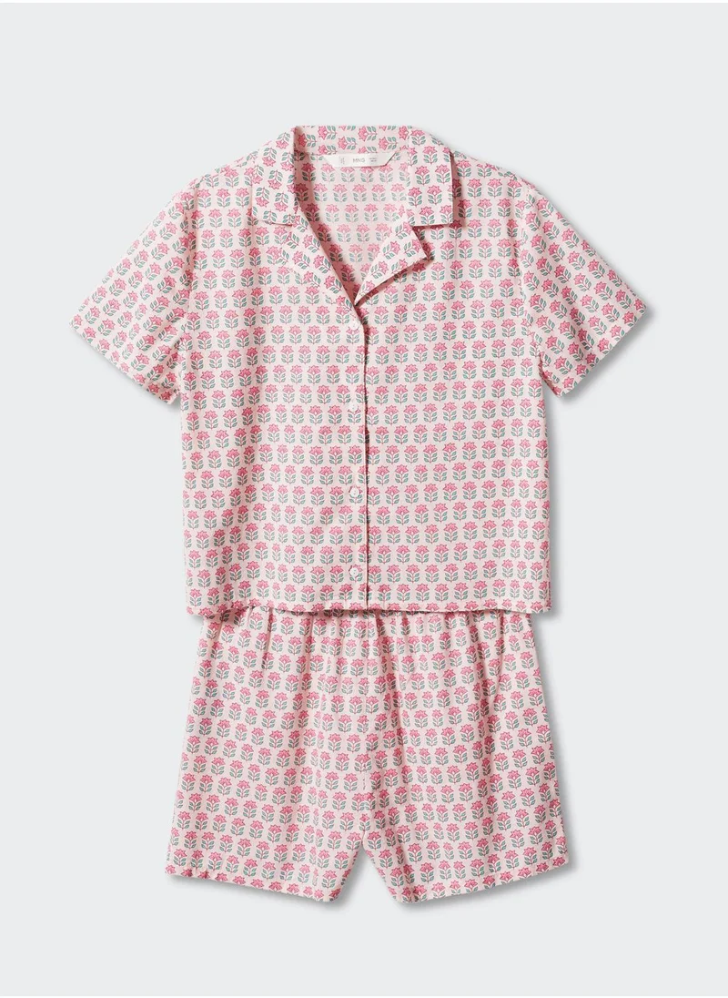 MANGO Youth Printed Top & Bottom Set