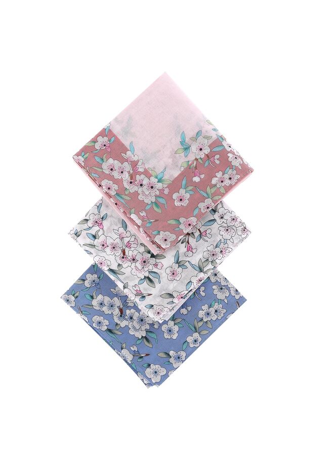 6 قطع مناديل مناديل جيب نسائية مناديل جيب نسائية مزينة بالزهور مقاس 17 بوصة لحفلات الشاي النسائية - منديل أبيض مطرز متعدد الألوان للإهداء - Image 1