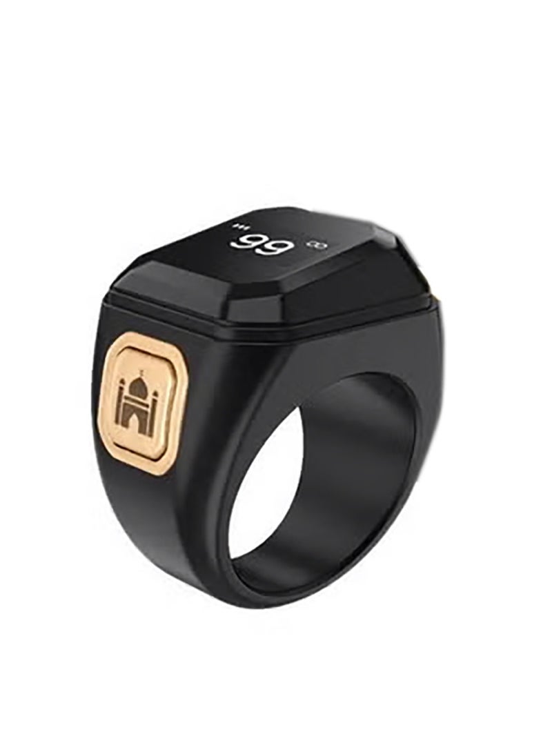 BSTWSH - 20mm Zikr Ring Arabic Smart Tasbih Ring Muslim Prayer Prayer timing reminder Tasbih Counter Smart Ring Wearable Technology  Vibration Reminder Exclusive IQIBLA App and 5 Daily Prayer Reminders - Image 1