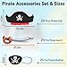 ZeeDix 72 Pcs Pirate Accessories for Kids Include 24 Pirates Hats 24 Eye Patches and 24 Swords Pirate Party Decorations for Christmas Halloween Masquerade Cosplay Birthday - Image 4