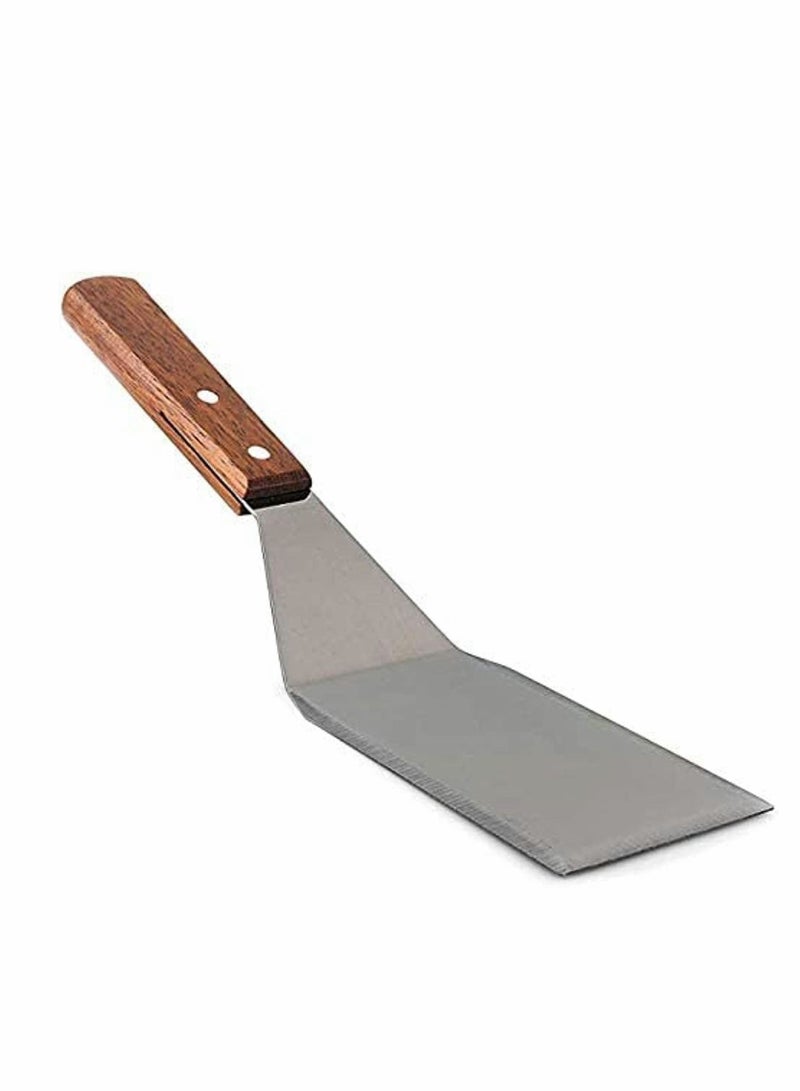 NIBEMINENT Metal Spatula with Beveled Edges Stainless Steel cooking Spoon Heavy Duty Turner for Skillets Griddles Grills Great Pancake Flipper Fish Eggs Burgers Omelet More - Image 1