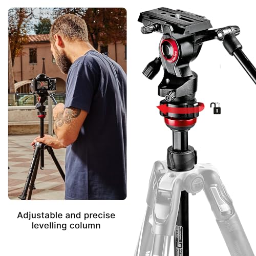 Manfrotto Befree Live, Travel Video Tripod with Video Camera Head and Lever Closure, Aluminum Tripod for DSLR, Mirrorless, Reflex Cameras and Video Cameras, Camera and Video Accessories - Image 3