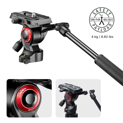 Manfrotto Befree Live, Travel Video Tripod with Video Camera Head and Lever Closure, Aluminum Tripod for DSLR, Mirrorless, Reflex Cameras and Video Cameras, Camera and Video Accessories - Image 4