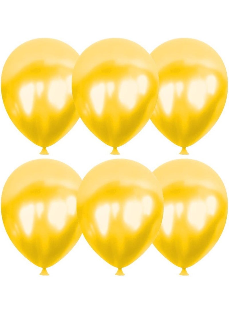 Gemar Metallic Balloon Imported 100 PIECES Yellow 