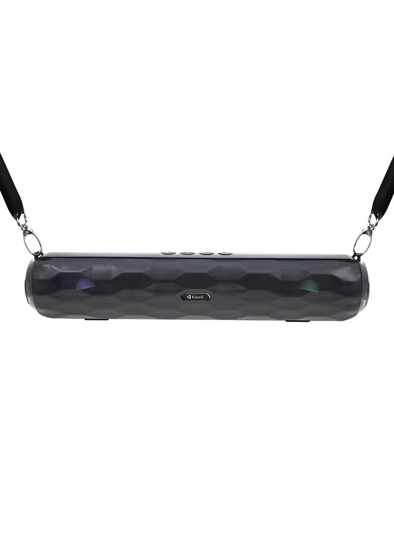 Kisonli LED-908 BLUETOOTH Music Speaker - Stereo HI Sound, LED Light, 1200mAh Battery, AUX & TF/U Disk Playback-BLACK - Image 3