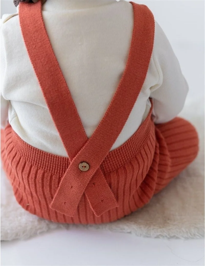 Mama Yoyo Organic Knitted Baby Tights with Strap - Tile