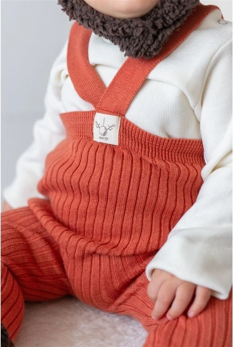 Mama Yoyo Organic Knitted Baby Tights with Strap - Tile
