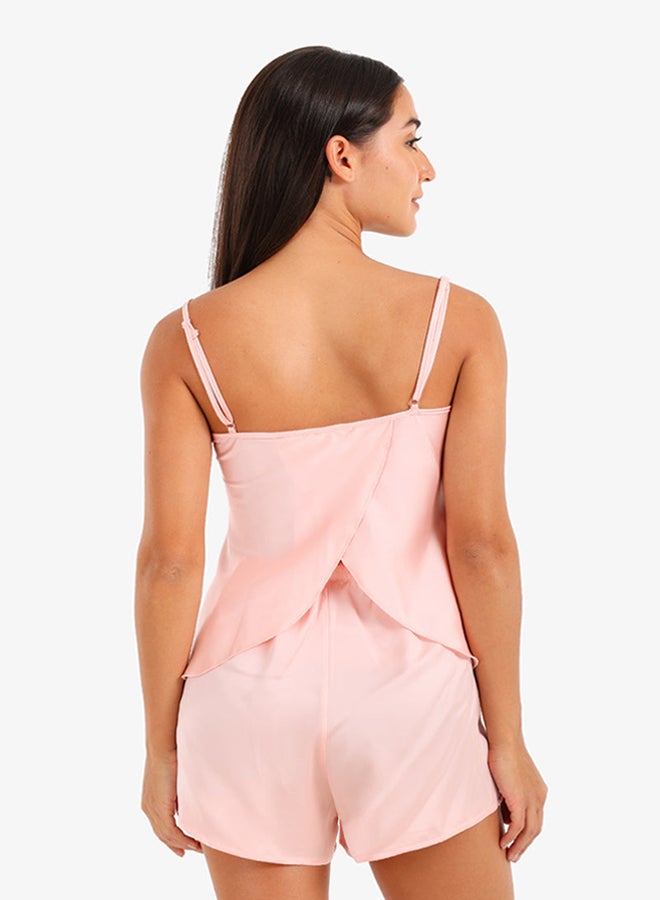 Carina Satin Asymmetric Pyjama Set - Image 4